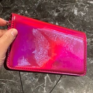 Holographic pink clutch